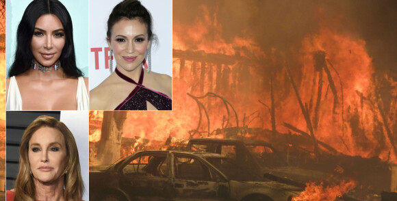 Hollywood-stjerner må flykte fra flammeinferno
